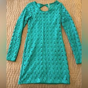 Free People Green Long Sleeve Sundress Size Small